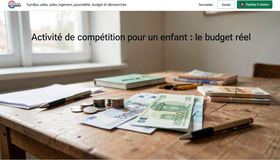 Des chaussures de sport et une tenue pliée posées sur le bord d’un parquet de salle.